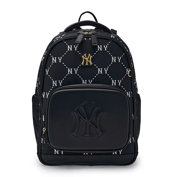 Set Balo + Túi Xách Trẻ Em MLB Lux Monogram New York Yankees 7ABKMD25N-50BKS Màu Đen