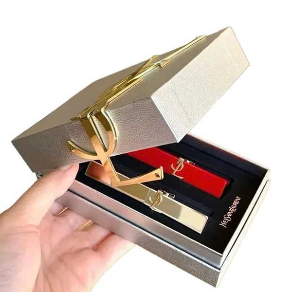 Set Box Và Túi Đựng Yves Saint Laurent YSL Paper Bag Màu Đen (Không Son)