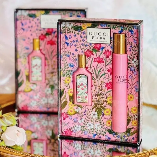 Set Nước Hoa Nữ Gucci Flora Gorgeous Gardenia EDP Gift Set 2 Món (5ml + 7