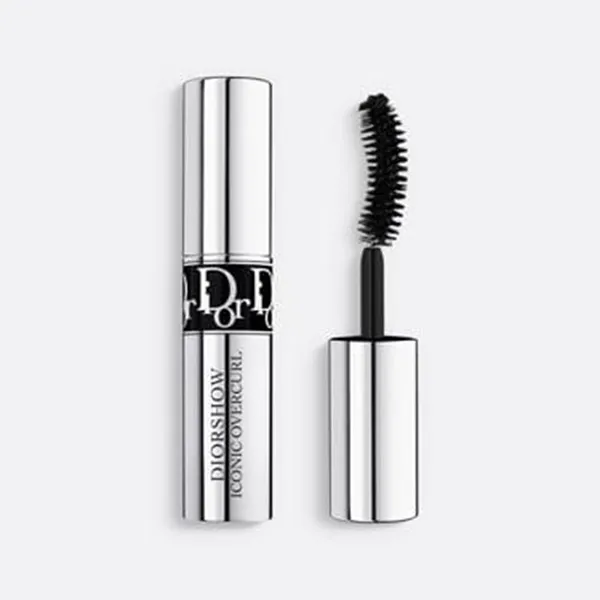 Set Son Dưỡng Và Chuốt Mi Mascara Dior Pouch Vanity Denim Fabric Mark Embroidery 3 Món