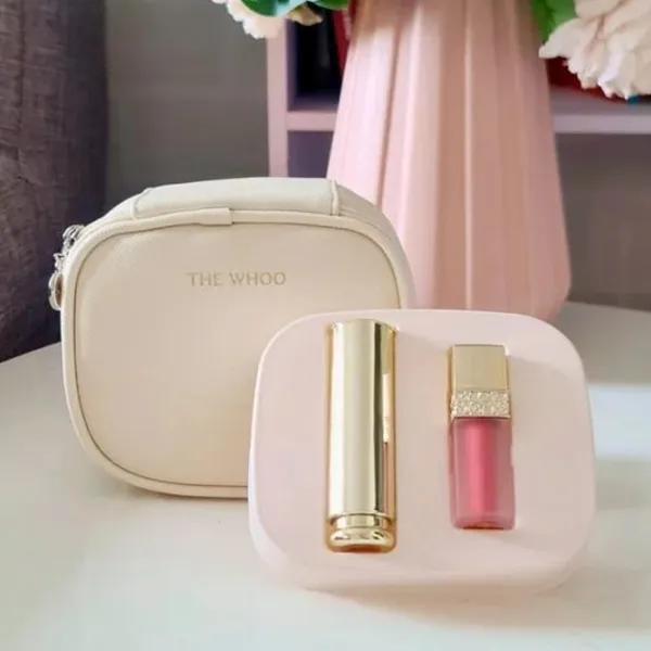 Set Son Dưỡng Whoo Glow Lip Balm Orange Special Set 2 Món (Kèm Túi) - Son Môi - Vua Hàng Hiệu