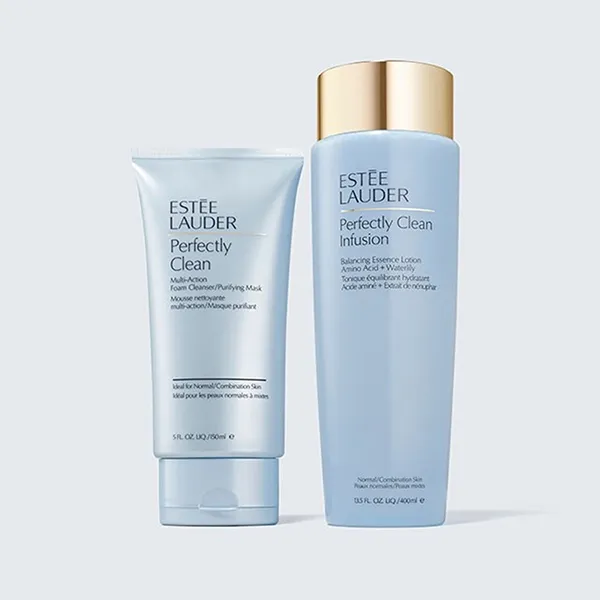 Set Sửa Rữa Mặt Và Nước Thần Estée Lauder Perfectly Clean 2 Món (400ml + 150ml) - Sữa Rửa Mặt - Vua Hàng Hiệu
