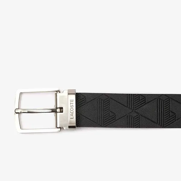 Set Thắt Lưng Nam Lacoste 2-Buckle Belt Smooth Leather RC4081 000 Màu Đen