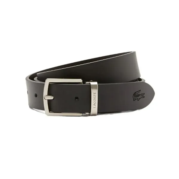 Set Thắt Lưng Nam Lacoste Smooth Leather Belt RC4060 Màu Đen Size 100