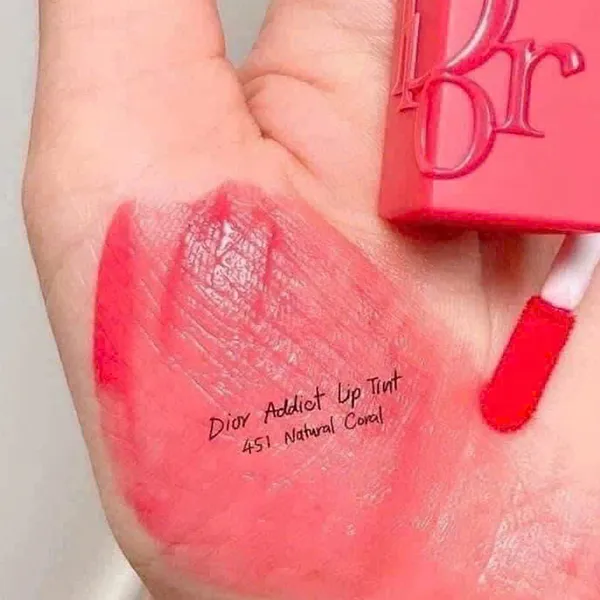 Son Dior Addict Lip Tint 451 Natural Coral Màu Hồng Cam San Hô
