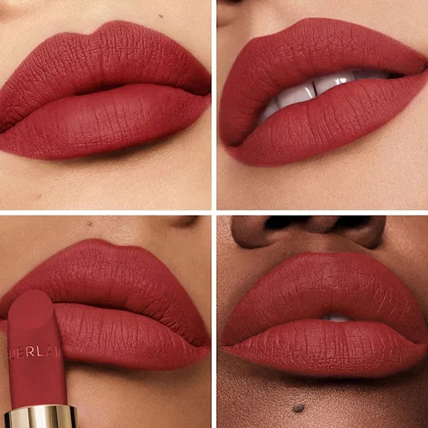 Set Son Và Vỏ Son Guerlain Rouge G Velvet Refill 258 Le Bois De Rose Đỏ Hồng Đất (Vỏ Màu Xanh Lá) - Son Môi - Vua Hàng Hiệu