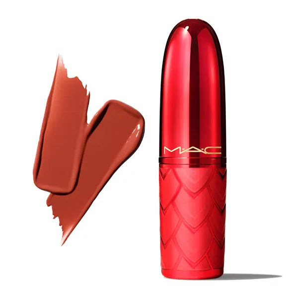 Son MAC Lustreglass Sheer-Shine Lipstick Sweeter Cinnamon Màu Đỏ Cam Gạch