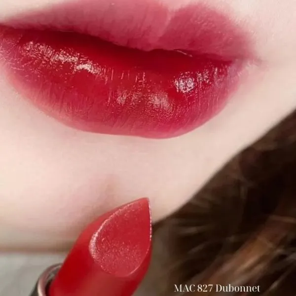 Son MAC Ximal Sleek Satin Lipstick 827 Dubonnet Màu Đỏ Mận