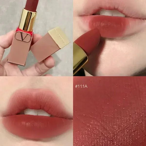 Son Valentino Rosso Nude Edition 111A Undressed Velvet Màu Đỏ Hồng Đất - Son Môi - Vua Hàng Hiệu