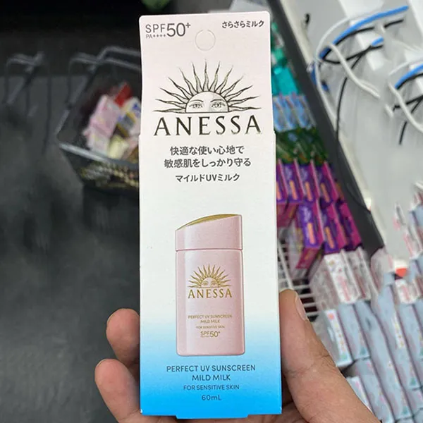 Sữa Chống Nắng Cho Da Nhạy Cảm Anessa Perfect UV Sunscreen Mild Milk SPF50+/PA++++ 60ml - Kem chống nắng - Vua Hàng Hiệu