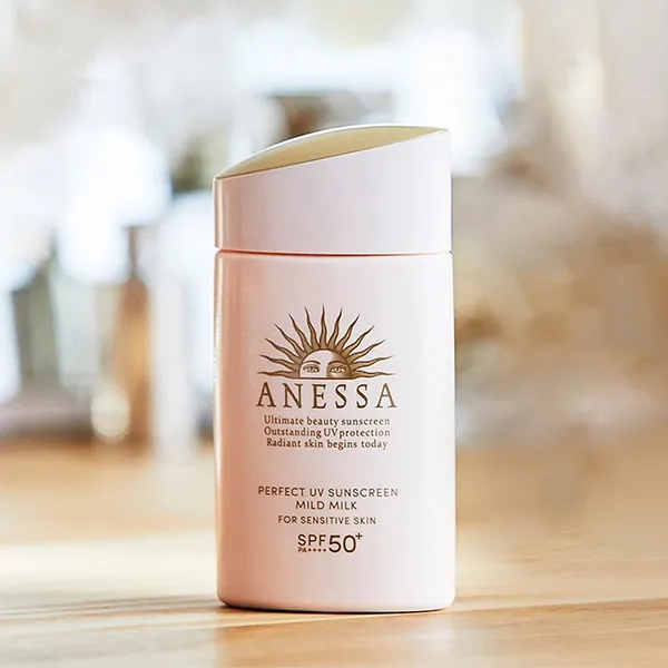 Sữa Chống Nắng Cho Da Nhạy Cảm Anessa Perfect UV Sunscreen Mild Milk SPF50+/PA++++ 60ml - Kem chống nắng - Vua Hàng Hiệu