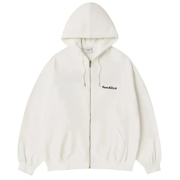 Áo Hoodie Acmé De La Vie ADLV Script Chain Needlework Hoodie Zip Up Màu Be Size 1 - Thời trang - Vua Hàng Hiệu
