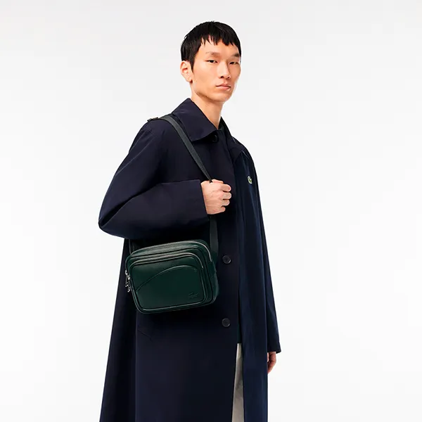 Túi Đeo Chéo Nam Lacoste Angy Men's Crossbody Bag NH4561-B43 Màu Xanh Green - Túi xách - Vua Hàng Hiệu