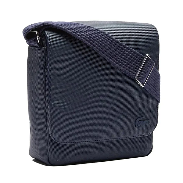 Túi Đeo Chéo Nam Lacoste Classic Petit Pique Flap Crossbody Màu Xanh Navy