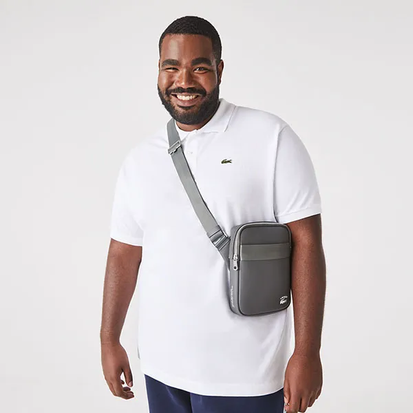 Túi Đeo Chéo Nam Lacoste Contrast Branded Crossover Bag NH4017PN J37 Màu Xám