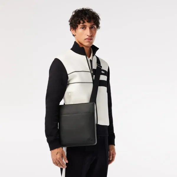 Túi Đeo Chéo Nam Lacoste Men’s Classic Flat Satchel Crossover Bag NH2850HC 000 Màu Đen