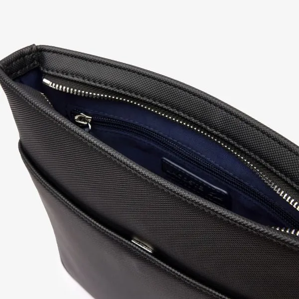 Túi Đeo Chéo Nam Lacoste Men’s Classic Flat Satchel Crossover Bag NH2850HC 000 Màu Đen