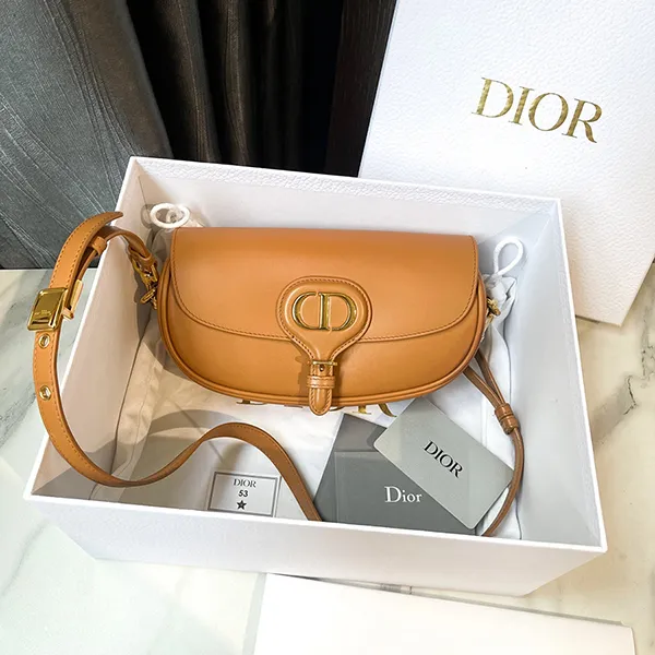 Túi Đeo Chéo Nữ Dior Bobby East West Bag Màu Nâu Vàng - Túi xách - Vua Hàng Hiệu