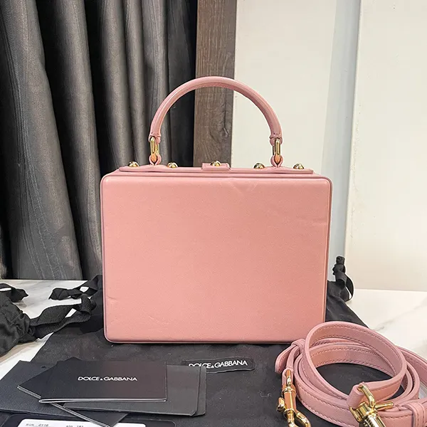 Túi Đeo Chéo Nữ Dolce & Gabbana D&G Quilted Nappa Leather Bag Dolce Box Pink Màu Hồng