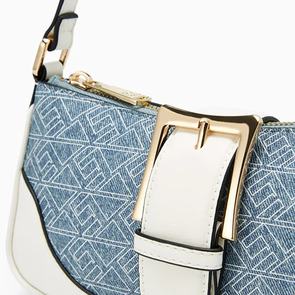 Túi Đeo Chéo Nữ Lyn Monro Mini Shoulder Bag LL24FBF370 Blue Màu Xanh Trắng