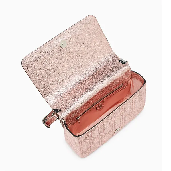Túi Đeo Chéo Nữ Lyn Moon Party Infinite M Crossbody Bag Glitter Pink LL24WBF395 Màu Hồng
