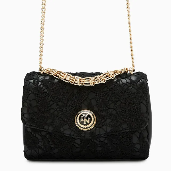 Túi Đeo Chéo Nữ Lyn Serena II Lace Crossbody Bag Black LL24FBF231 Màu Đen