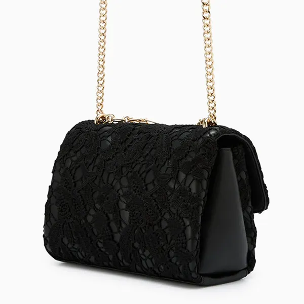 Túi Đeo Chéo Nữ Lyn Serena II Lace Crossbody Bag Black LL24FBF231 Màu Đen
