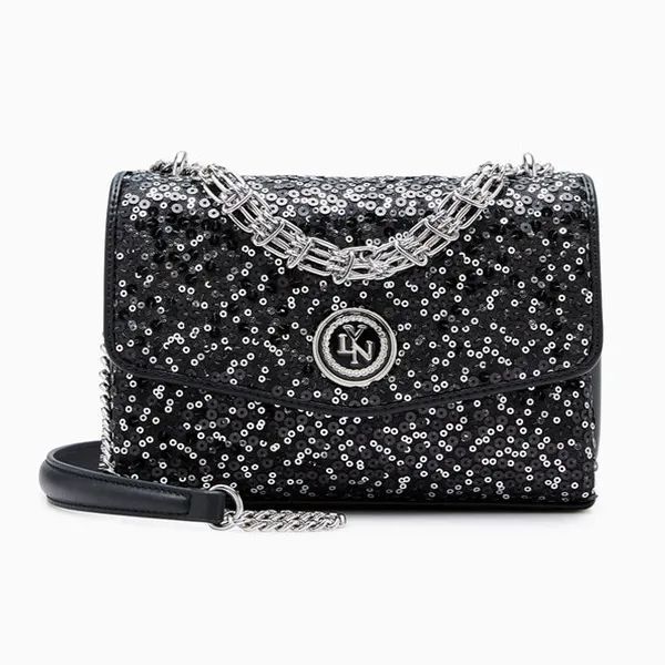 Túi Đeo Chéo Nữ Lyn Serena II Sequin Crossbody Black LL24FBF380 Màu Đen