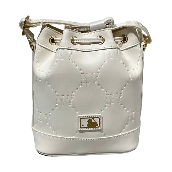 Túi Đeo Chéo Nữ MLB NY Monogram 7ACRMD65N Màu Trắng Kem