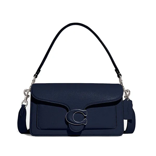 Túi Đeo Vai Nữ Coach Tabby Logo Plaque Shoulder Bag CH735 Màu Xanh Navy