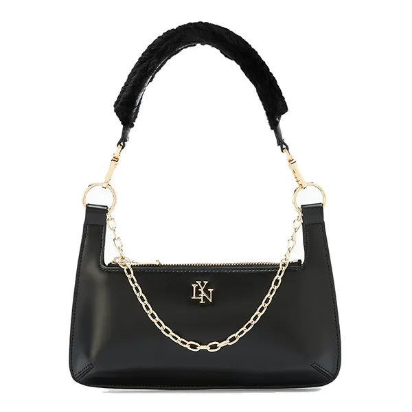 Túi Đeo Vai Nữ Lyn Gracelyn Fur Shoulder Bag Black LL24FBF384 Màu Đen - Túi xách - Vua Hàng Hiệu