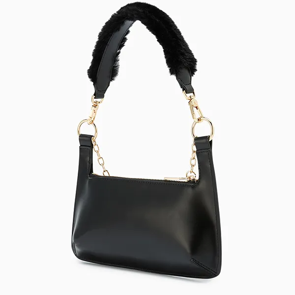 Túi Đeo Vai Nữ Lyn Gracelyn Fur Shoulder Bag Black LL24FBF384 Màu Đen - Túi xách - Vua Hàng Hiệu