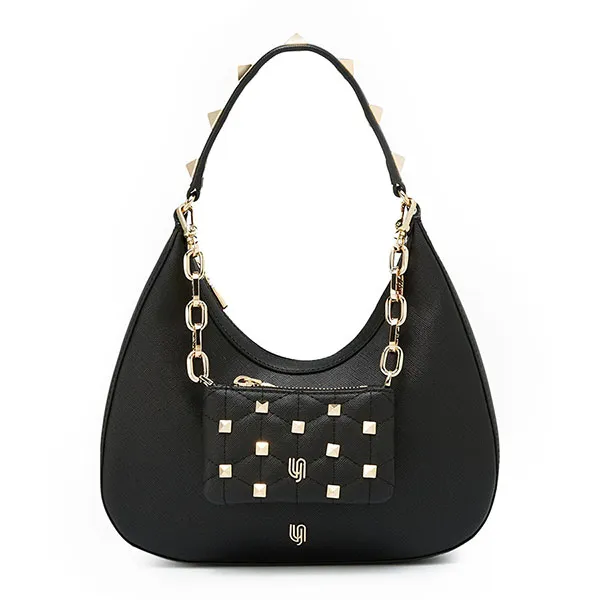 Túi Đeo Vai Nữ Lyn Simone Infinite M Shoulder Bag Black LL24MBF403 Màu Đen - Túi xách - Vua Hàng Hiệu