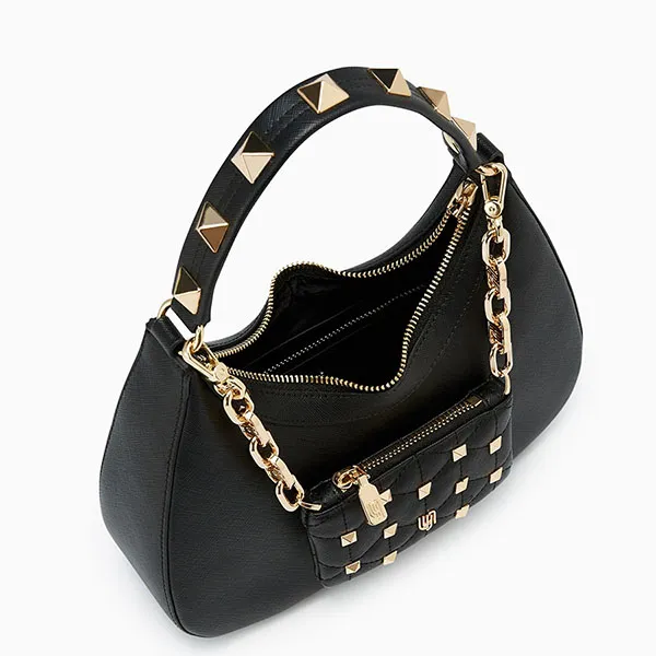 Túi Đeo Vai Nữ Lyn Simone Infinite M Shoulder Bag Black LL24MBF403 Màu Đen - Túi xách - Vua Hàng Hiệu