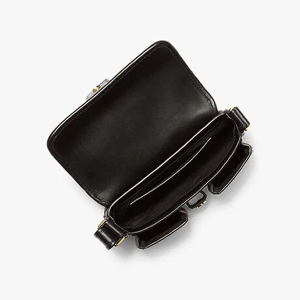 Túi Đeo Vai Nữ Michael Kors MK Colby Extra-Small Empire Signature Logo 32F4GBAU0B Brown/Blk Màu Nâu Đen