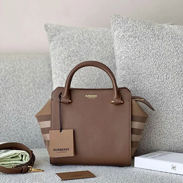 Túi Xách Nữ Burberry Banwell House Check Mini Bag 8084485 Màu Nâu