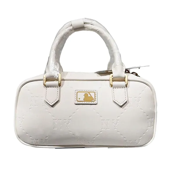 Túi Xách Nữ MLB NY Classic Monogram Jacquard Boston Bag 7ACRMD55 Màu Trắng
