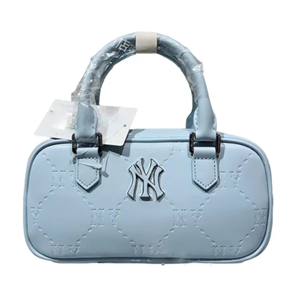 Túi Xách Nữ MLB NY Classic Monogram Jacquard Boston Bag 7ACRMD65N-50SBL Màu Xanh Dương
