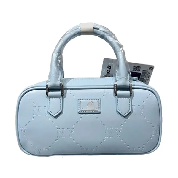 Túi Xách Nữ MLB NY Classic Monogram Jacquard Boston Bag 7ACRMD65N-50SBL Màu Xanh Dương