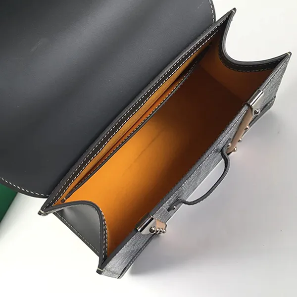 Túi Xách Tay Nữ Goyard Grey Goyardine Mini Structure Bag Màu Xám - Túi xách - Vua Hàng Hiệu