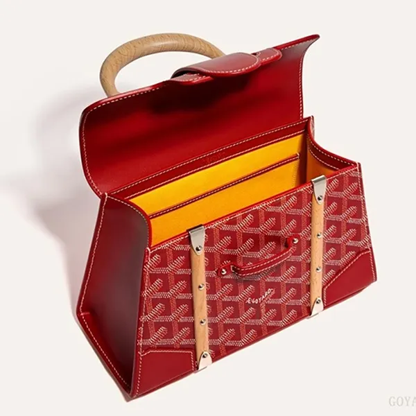 Túi Xách Tay Nữ Goyard Red Goyardine Mini Structure Bag Màu Đỏ - Túi xách - Vua Hàng Hiệu