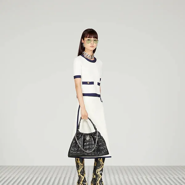 Túi Xách Tay Nữ Gucci Deco Medium Bag Black 746210-DAAAN-1000 Màu Đen