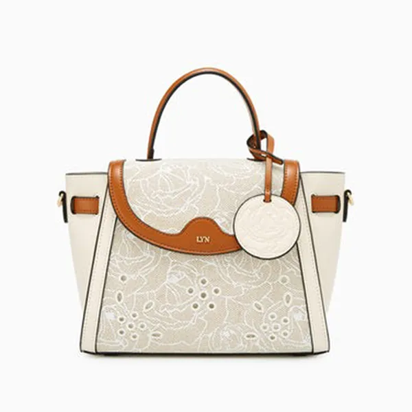 Túi Xách Tay Nữ Lyn Delora Top Handle Handbag Beige LL24FBF236 Màu Be Nâu
