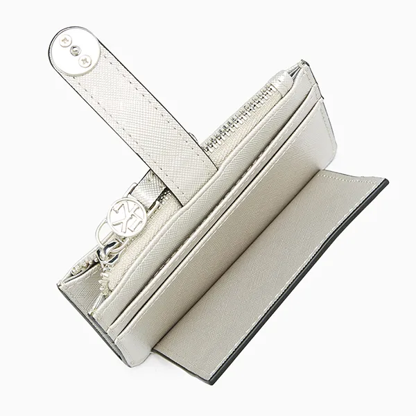 Ví Đựng Thẻ Nữ Lyn Tod Zipped LL24SWF003 Màu Trắng Bạc