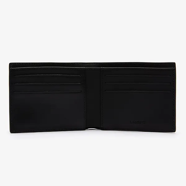 Ví Nam Lacoste Men's Embossed Leather Fitzgerald Billfold L NH1115-000 Màu Đen