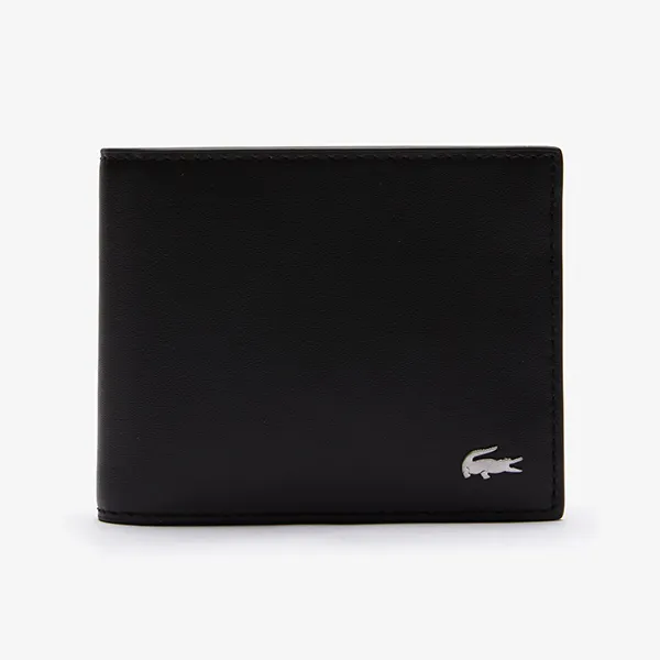 Ví Nam Lacoste Men's Embossed Leather Fitzgerald Billfold L NH1115-000 Màu Đen