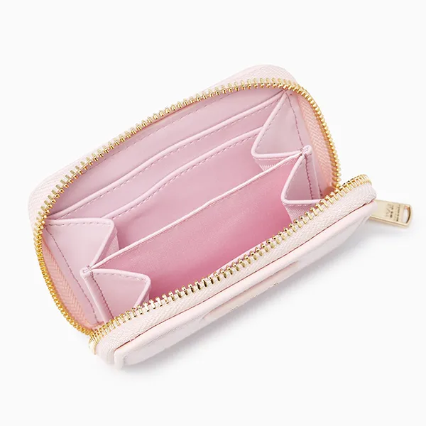 Ví Nữ Lyn Lora Zip Short Wallet LL24FWF020 Màu Hồng Nhạt