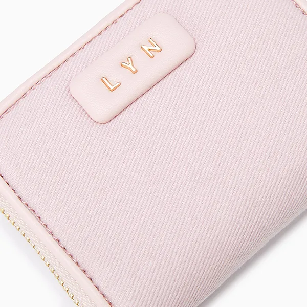 Ví Nữ Lyn Lora Zip Short Wallet LL24FWF020 Màu Hồng Nhạt