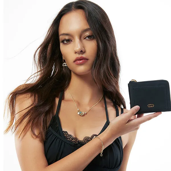 Ví Nữ Lyn Ren Short Wallet LL24FWF011 Màu Đen