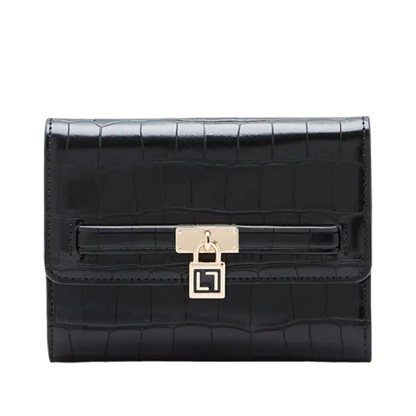 Ví Nữ Lyn Venus Croco Wallet LL24FWF057 Màu Đen